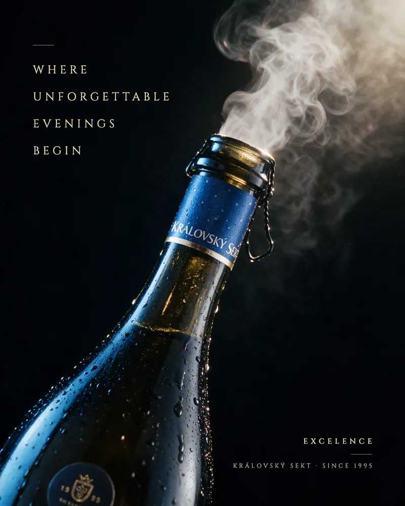 Královský sekt: příspěvek „Where unforgettable evenings begin“